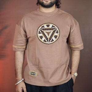 The Souled Store Oversized Iron Man Brown Tshirts For Men