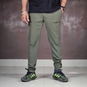 Decathlon Khaki 500 Quick Dry Gym Track Pants For Men