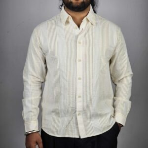 The Souled Store Seersucker Cotton Relaxed Shirt For Men