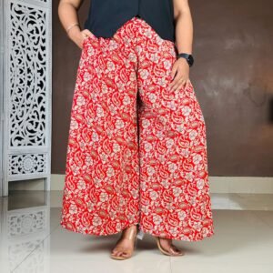 Bhochi Flared Viscose Rayon Palazzo For Women