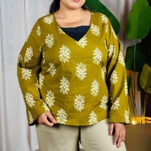 Navibhu Ethnic Motifs Printed Pure Cotton Kurti For Women