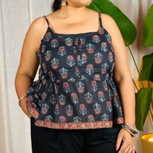 Libas Floral Printed Pleated Kurti For Women