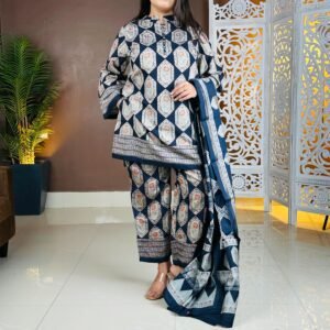 Libas Ethnic Motifs Printed Regular Kurti with Palazzos & With Dupatta For Women