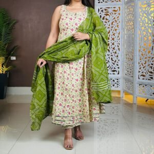 anayna Ethnic Motifs Pure Cotton Kurta Set For Women