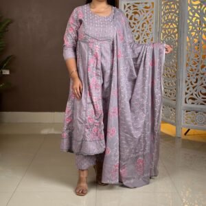 Anouk Pure Cotton Kurta with Trousers & With Dupatta For Women