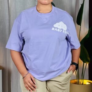 Glitchez Puff Print Relaxed Fit Tshirt For Women