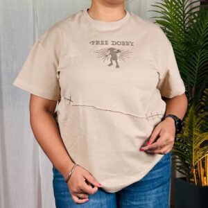 The Souled Store Harry Potter: Free Dobby Distressed Oversized T-Shirt For Women