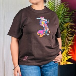 The Souled Store Ukiyo-E Geisha Oversized T-Shirt For Women