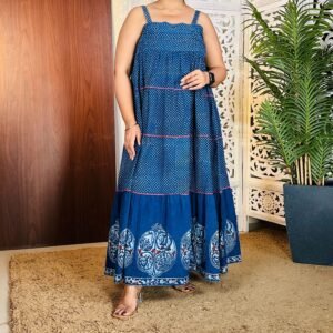 Taavi Printed Maxi Ethnic Dress For Women