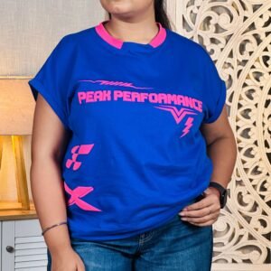 Kook N Keech Puff Printed Extended Sleeves Oversized T-shirt For Women