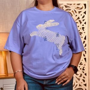 Street By Tokyo Talkies Rabbit Embroidered Oversized T-shirt For Women