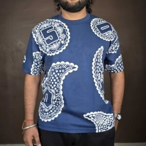 Mufti Printed Round Neck Cotton Blend T-shirt for Men