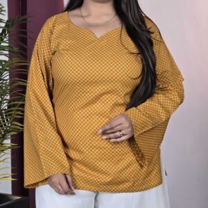 Anayna Polka Dot Printed Pure Cotton Kurti for Women