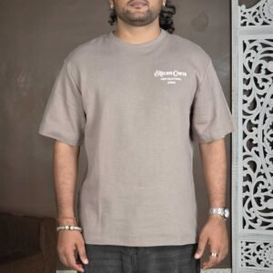 Max Round Neck Pure Cotton Grey T-Shirt for Men