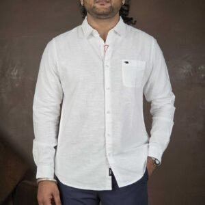 The Bear House Solid Spread Collar Casual Shirt for Men