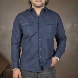 The Bear House Solid Spread Collar Casual Shirt for Men