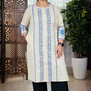 Max Cotton Regular Fit Casual Kurta for Women