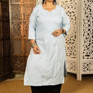 HERE&NOW Embroidered Straight Kurta for Women