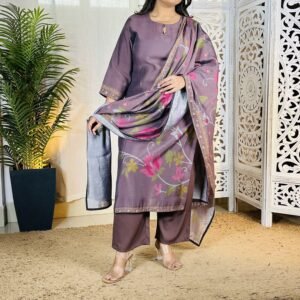 Libas Silk Blend Kurta Pant Dupatta Set for Women