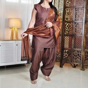 Rudraksh Solid Kurta Patiala and Dupatta Set for Women