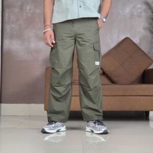 WROGN Cotton Loose Fit Cargo Styles Trousers for Men