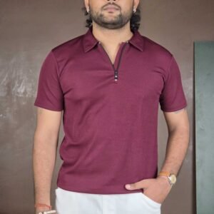 N And J Polo Neck Polyester T-Shirt for Men