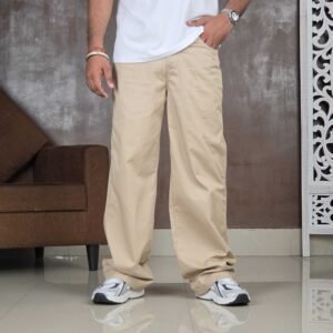 Roadster The Life Co. Pure Cotton Baggy Trousers for Men