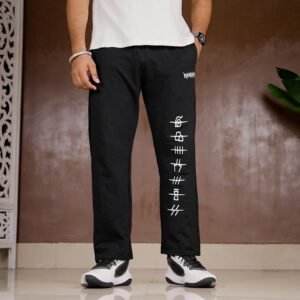RASKELYBAX Printed Black Track Pant for Men