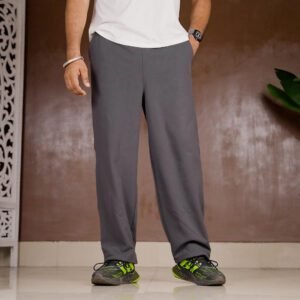TECHNOSPORT Solid Gray Track Pant for Men