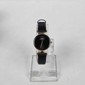 French Connection Round Dial & Leather Straps Analogue Watch for Women