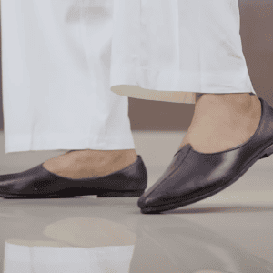 Bata Brown Leather Mojaris for Men