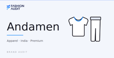 Andamen brand audit card by FashionAudit
