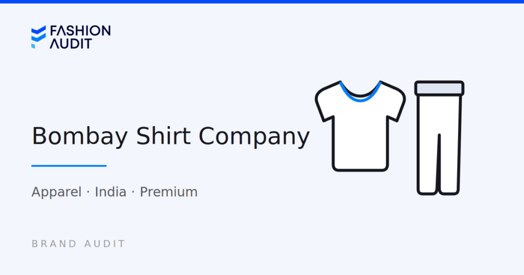 Bombay Shirt Company brand audit card by FashionAudit