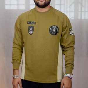 The Souled Store Army Trendy Oversized Full Sleeve T-Shirts for Men