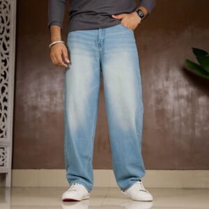 glitchez aggy Fit Heavy Fade Pure Cotton Jeans for Men