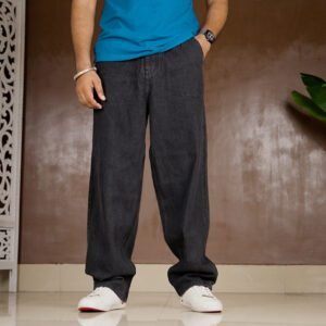 Glitchez Mid-Rise Loose Fit Jeans for Men