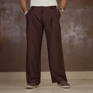 RAJOVATI Loose Fit High-Rise Easy Wash Trousers for Men