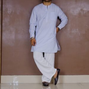 House of Pataudi Striped Regular Kurta with Pyjamas for Men
