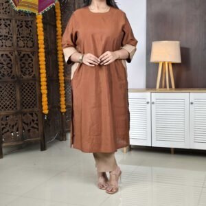 ANNI Designer Viscose Blend Solid Casual Kurta Set for Women