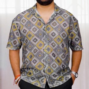CAHOOT Geometric Printed Cotton Casual Shirt for Men