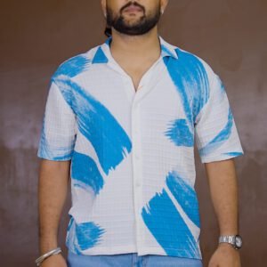 CAHOOT Cuban Collar Graphic Printed Casual Shirt for Men