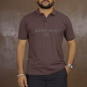 Aeropostale Printed Polo Collar Pure Cotton T-shirt for Men