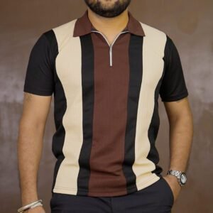 The Beetel House Colourblocked Polo Collar T-shirt for Men