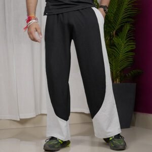 TEDWOODS Colourblocked Wide Leg Track Pants for Men