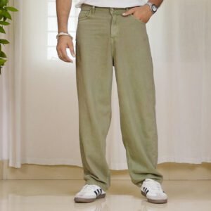 Glitchez Baggy Fit Mid-Rise Jeans for Men