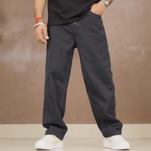 Glitchez Baggy Fit Light Fade Jeans for Men