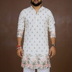 CELLUX Floral Printed Indie Florals Kurta for Men