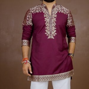 House of Pataudi Embroidered Kurta & Pyjamas for Men