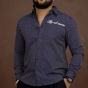 Powerlook striped casual shirt for men