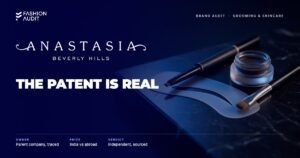 Anastasia Beverly Hills brand audit by FashionAudit: Anastasia Beverly Hills logo over a brow pencil, pomade and angled brush